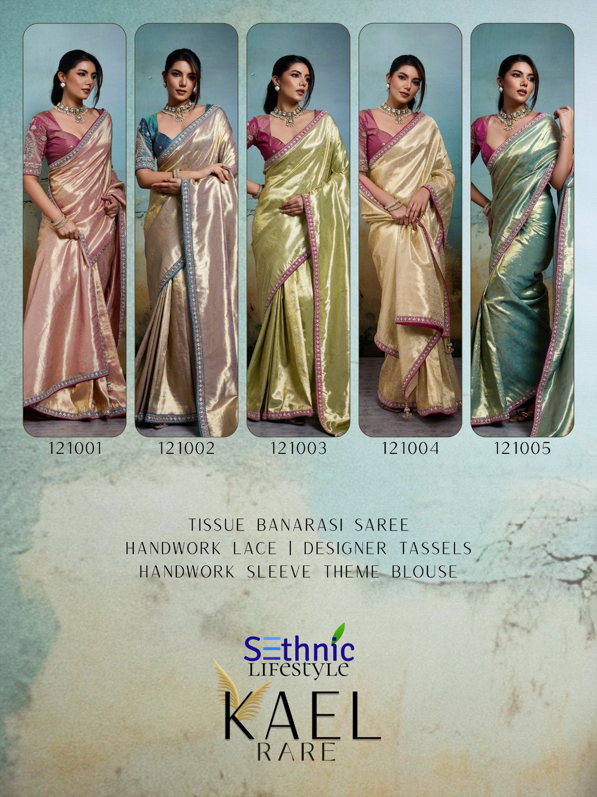Self Woven Tissue Banarasi Jacquard Saree
