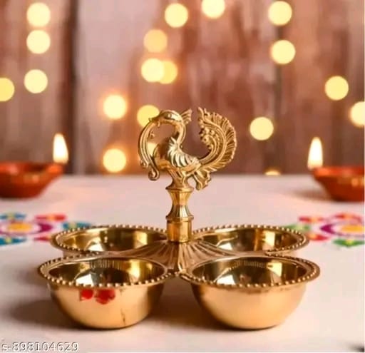Ravishing Puja Articles : Festive Bowl & Spoons