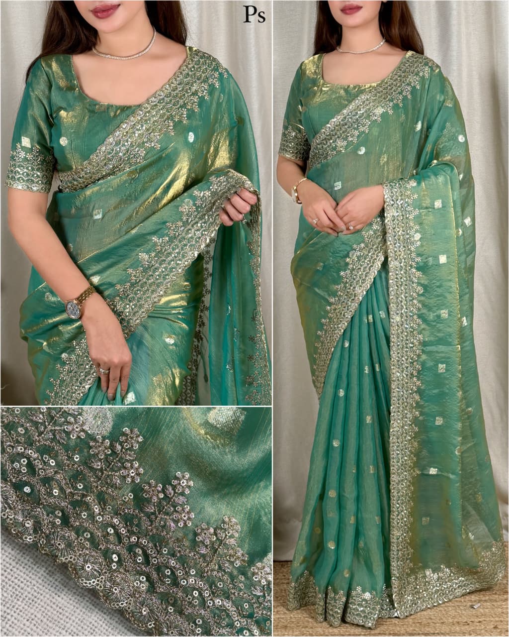 Pure Fandy Satin Jacquard Saree