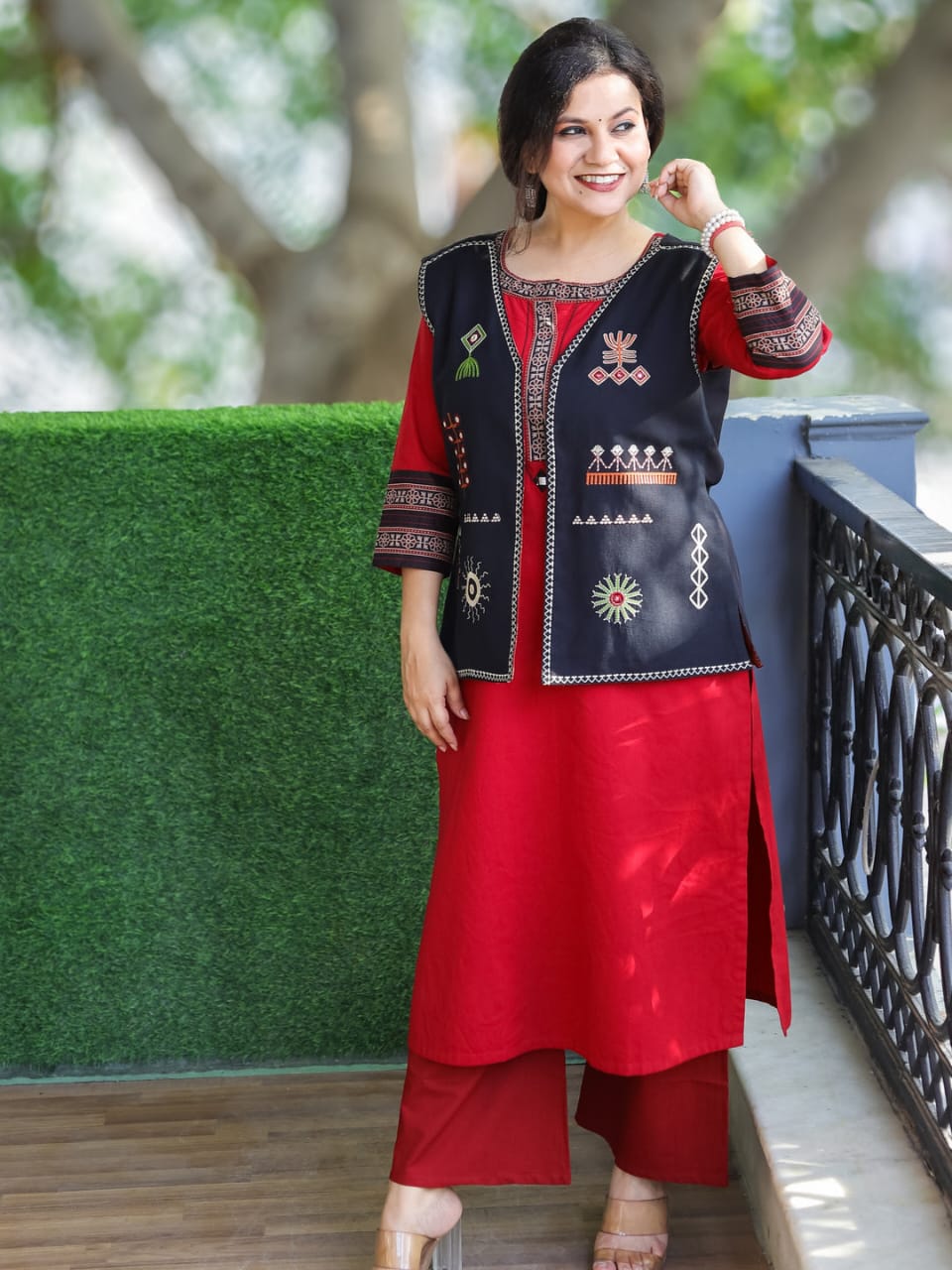 Winter Wedding Kurti pant and Jacket set